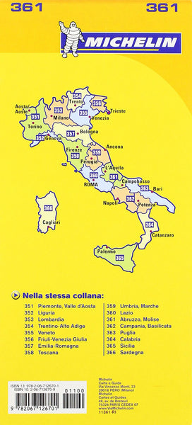 Michelin Local Map 361: Abruzzo, Molise 1:200K Italy - Wide World Maps & MORE!