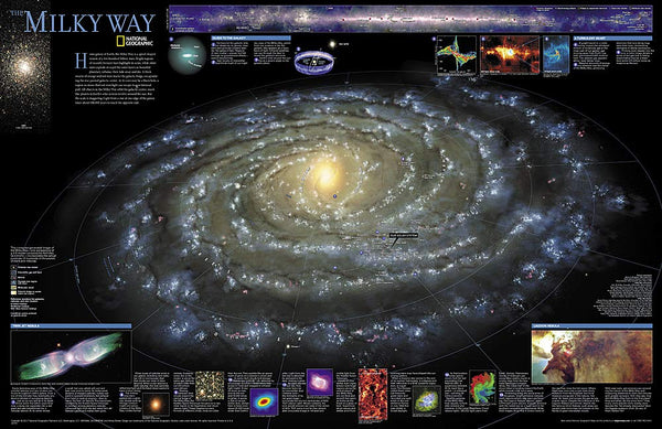 The Milky Way Wall Map (31.25 × 20.25 inches) (National Geographic Reference Map) - Wide World Maps & MORE!