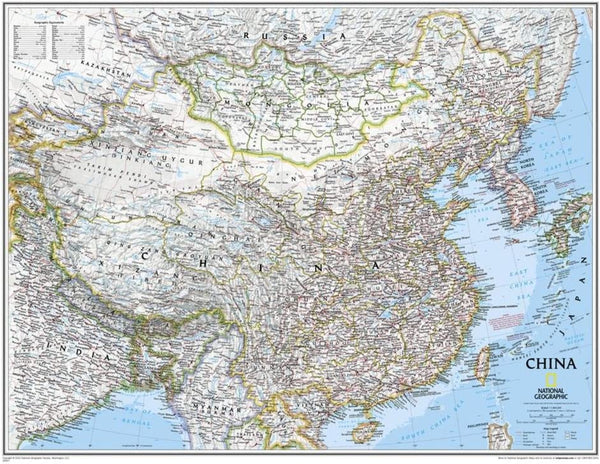 National Geographic Maps China Classic Political Wall Map - Wide World Maps & MORE!