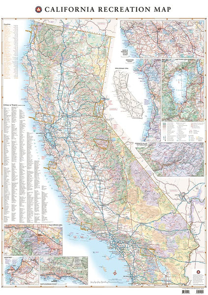 California Recreation Map - Wide World Maps & MORE!