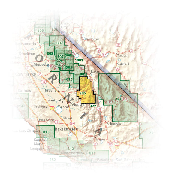Sequoia and Kings Canyon National Parks (National Geographic Trails Illustrated Map, 205) - Wide World Maps & MORE!