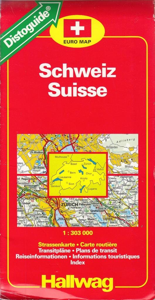 Hallwag Road Map/distoguide: Switzerland: 1994 - Wide World Maps & MORE! - Book - Wide World Maps & MORE! - Wide World Maps & MORE!