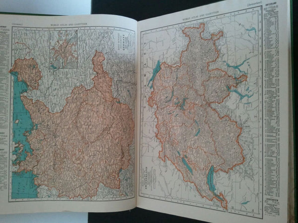 Collier's World Atlas and Gazetteer 1945 Hardcover Vintage Map Book Wwii Era [Unknown Binding] unknown author - Wide World Maps & MORE!