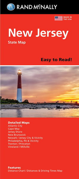 Rand McNally Easy To Read: New Jersey State Map Rand McNally - Wide World Maps & MORE!