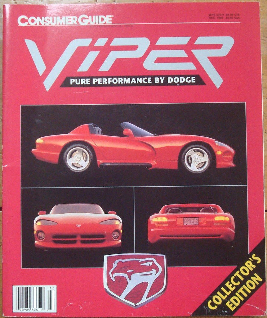 Viper: Pure Performance By Dodge [Paperback] Consumer Guide - Wide World Maps & MORE!