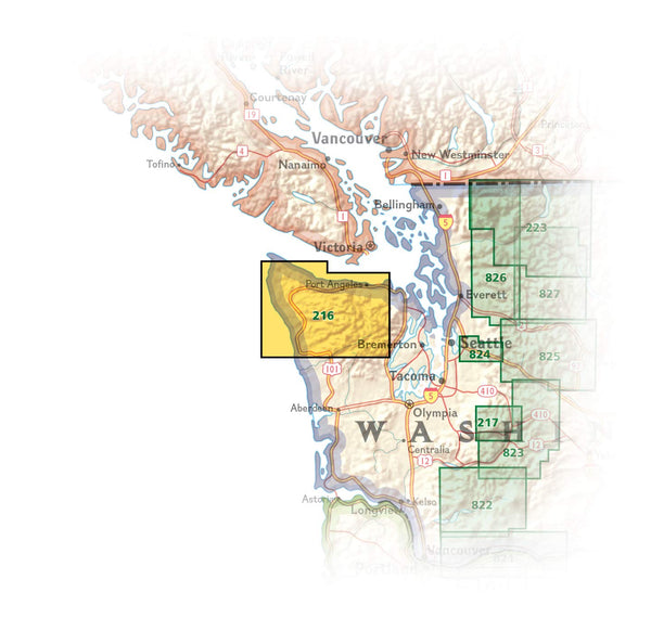 Olympic National Park (National Geographic Trails Illustrated Map, 216) - Wide World Maps & MORE!