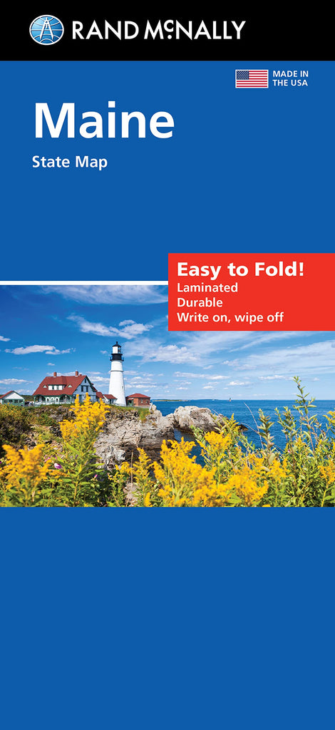 Easy To Fold! Maine State Map [Laminated] - Wide World Maps & MORE!