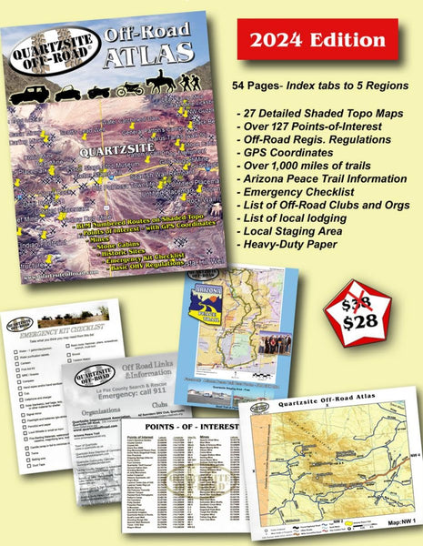Quartzsite Off-Road Atlas [Spiral-bound] Mark Goldberg; Doug Ross; Steve Lumbert; Bruce Fuller and Bonnie Fuller - Wide World Maps & MORE!