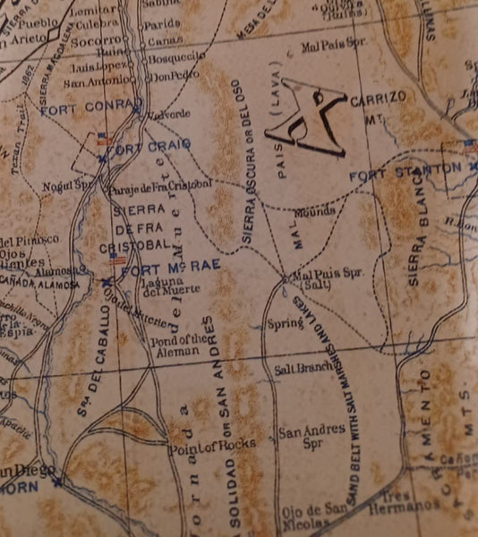 Civil War Map of the Military Department of New Mexico and Arizona (enhanced reproduction of the original 1864 map) [Map] Gen. James H. Carleton and Capt. Allen Anderson and enhancements by Wide World Maps and MORE! - Wide World Maps & MORE!