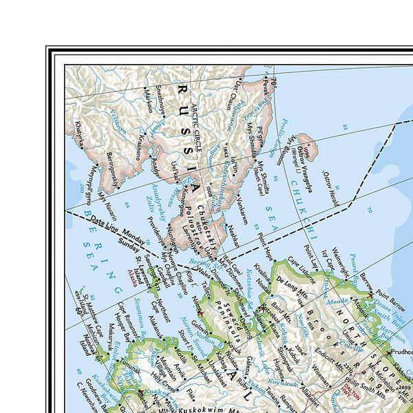 North America Classic Enlarged Wall Map - Dry Erase Laminated (35.75 × 46.25 Inches) (National Geographic Reference Map) - Wide World Maps & MORE!