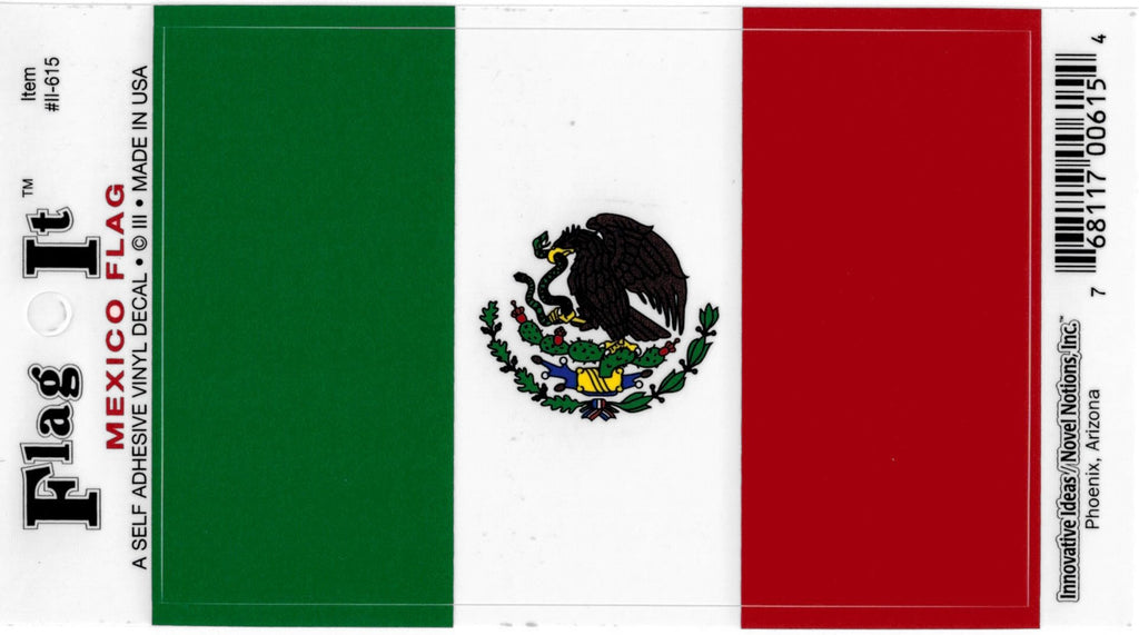 Mexico Flag Decal for auto, Truck or Boat - Wide World Maps & MORE!