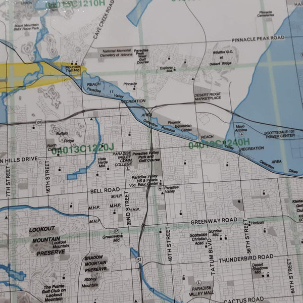 Metropolitan Phoenix Hazards and Warnings Gloss Ready-to-Hang Wall Map - Wide World Maps & MORE! - Map - Wide World Maps & MORE! - Wide World Maps & MORE!