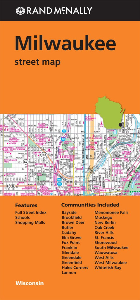 Rand Mcnally Folded Map: Milwaukee Street Map Rand McNally - Wide World Maps & MORE!