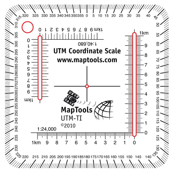 UTM Ruler For trails illustrated Maps - Wide World Maps & MORE! - Office Product - MapTools - Wide World Maps & MORE!