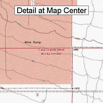 USGS Topographic Quadrangle Map - Casa Grande West, Arizona (Folded/Waterproof) - Wide World Maps & MORE! - Sports - Offroute - Wide World Maps & MORE!