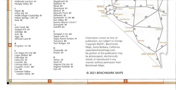 Nevada Recreation Map Paper/Non-Laminated (The Silver State) [Map] BM Maps - Wide World Maps & MORE!