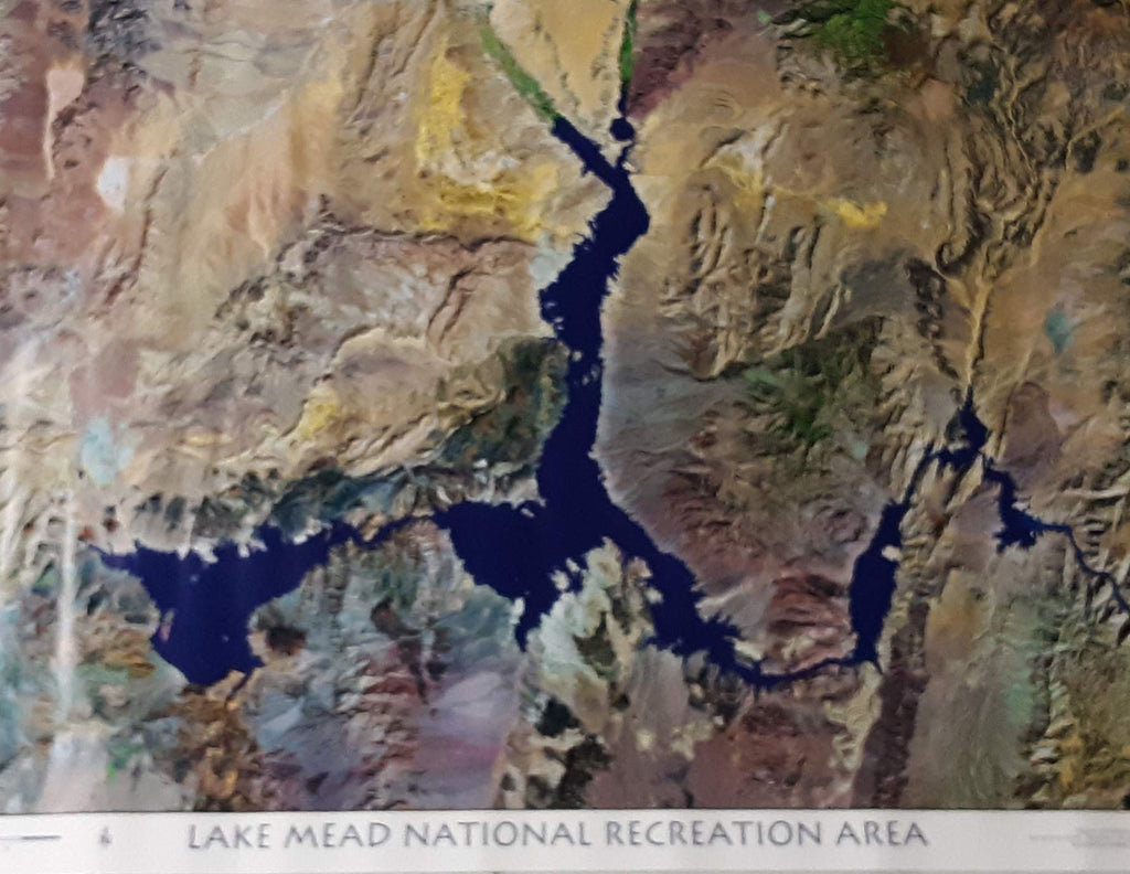 Satellite Image Map of Lake Mead National Recreation Area [Collectible - Like New] - Wide World Maps & MORE! - Map - Southwest Satellite Imaging - Wide World Maps & MORE!