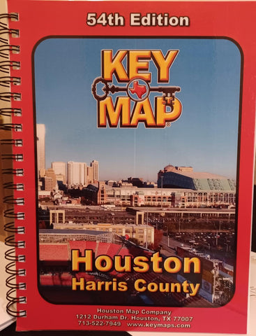 54th Edition Key Map Houston - Harris County [Spiral-bound] Staff - Wide World Maps & MORE!