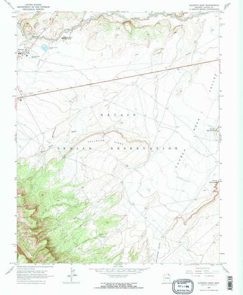 KAYENTA EAST, Arizona (7.5'×7.5' Topographic Quadrangle) - Wide World Maps & MORE! - Map - Wide World Maps & MORE! - Wide World Maps & MORE!