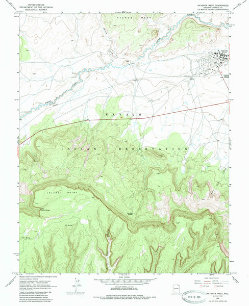 KAYENTA WEST, Arizona (7.5'×7.5' Topographic Quadrangle) - Wide World Maps & MORE! - Map - Wide World Maps & MORE! - Wide World Maps & MORE!