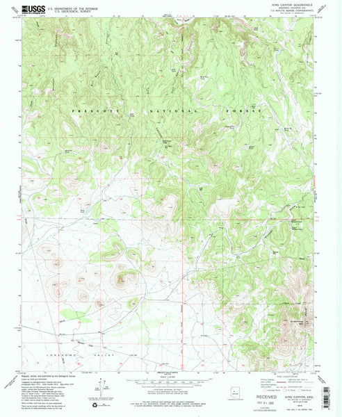 KING CANYON, Arizona (7.5'×7.5' Topographic Quadrangle) - Wide World Maps & MORE! - Map - Wide World Maps & MORE! - Wide World Maps & MORE!