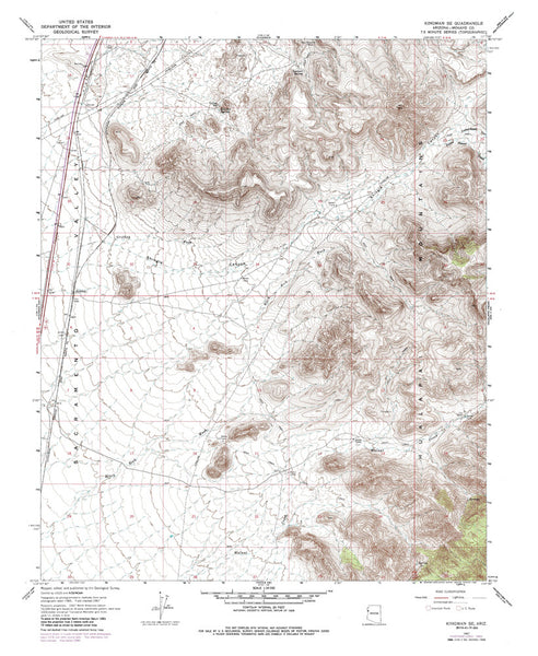 KINGMAN SE, Arizona 7.5' - Wide World Maps & MORE! - Map - Wide World Maps & MORE! - Wide World Maps & MORE!