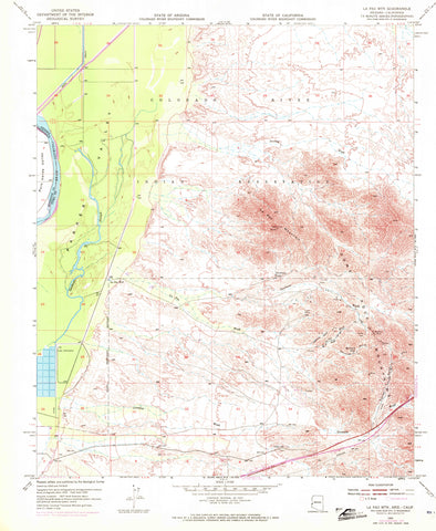 LA PAZ Mountain, Arizona-California (7.5'×7.5' Topographic Quadrangle) - Wide World Maps & MORE! - Map - Wide World Maps & MORE! - Wide World Maps & MORE!