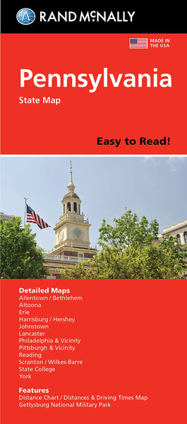 Rand McNally Easy to Read Folded Map: Pennsylvania State Map [Map] Rand McNally - Wide World Maps & MORE!