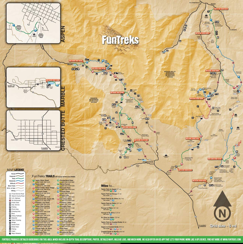 Off-Highway Map for Taylor Park, Crested Butte Colorado | Wide World ...