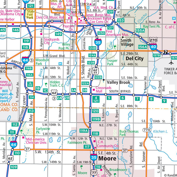 Rand McNally Easy To Fold: Oklahoma State Laminated Map Rand McNally - Wide World Maps & MORE!