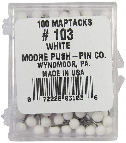 Moore Push-Pin Map Tacks - Wide World Maps & MORE! - Art and Craft Supply - Moore Push-Pin - Wide World Maps & MORE!