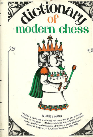 Dictionary of modern chess [Hardcover] Horton, Byrne J - Wide World Maps & MORE!