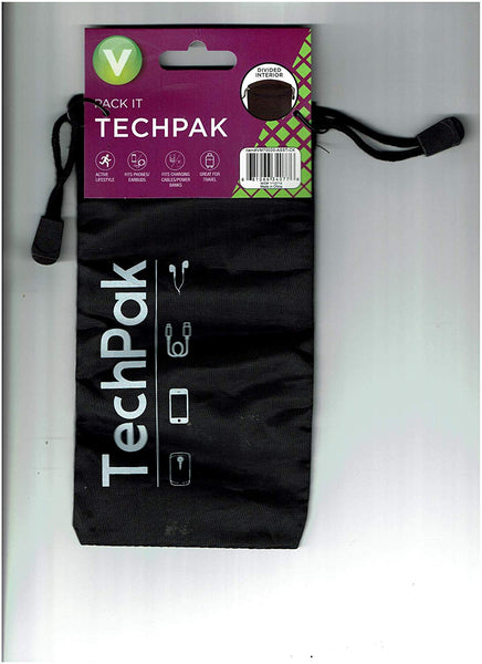 Vivitar Techpak Travel Bag for Electronics to Organize Phone, Charger, Adapter, earpiece, USB, Small Items - Wide World Maps & MORE! - Wireless - Vivitar - Wide World Maps & MORE!