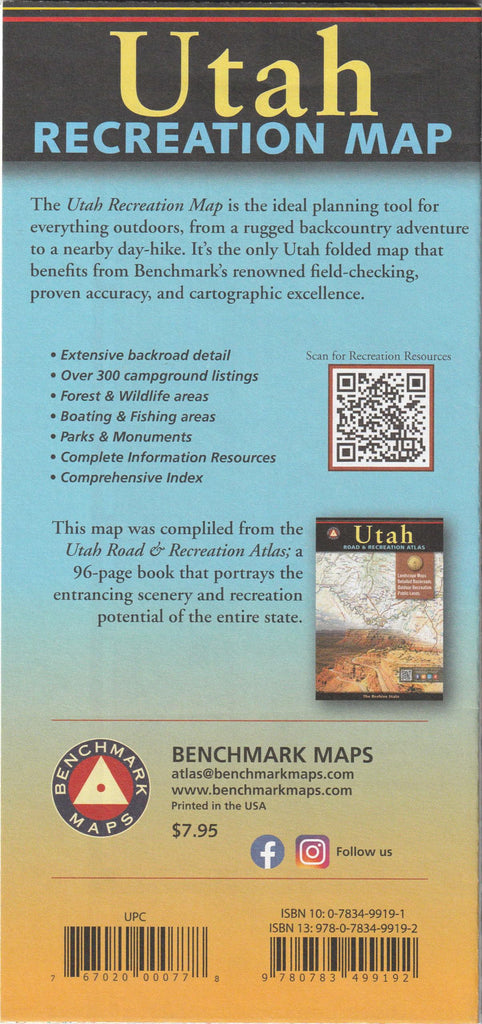 The Beehive State: Utah Recreation Map Wide World Maps & MORE!