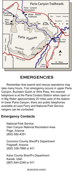 Hikers Guide to Paria Canyon : Paria Canyon-Vermilion Cliffs Wilderness (SuDoc I 53.11:P 21) - Wide World Maps & MORE!