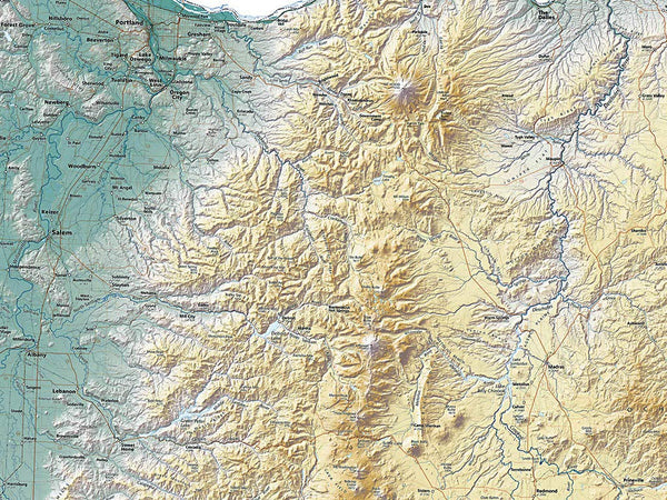 Raven Wall Map for the State of Oregon - Paper - Wide World Maps & MORE! - Book - Wide World Maps & MORE! - Wide World Maps & MORE!