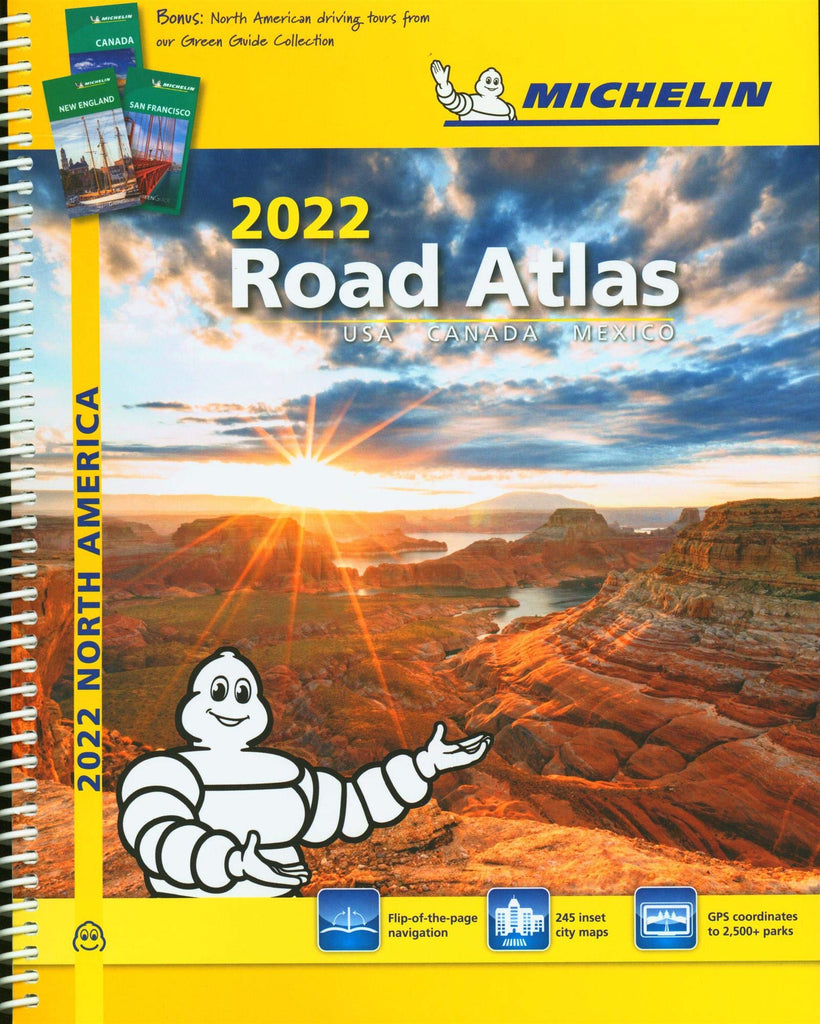 Michelin North America Road Atlas 2022 USA - CANADA - MEXICO (Michelin Road Atlas) - Wide World Maps & MORE!