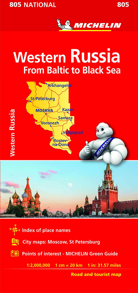 Michelin Western Russia Road and Tourist Map 805: From Baltic to Black Sea - Wide World Maps & MORE! - Map - Michelin - Wide World Maps & MORE!