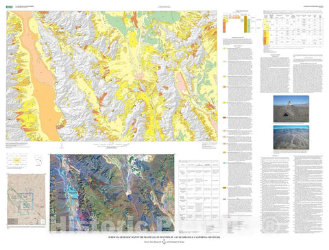 Historic Pictoric Map : Surficial geologic map of The Death Valley Junction 30' x 60' Quadrangle, California and Nevada, 2009 Cartography Wall Art : - Wide World Maps & MORE!