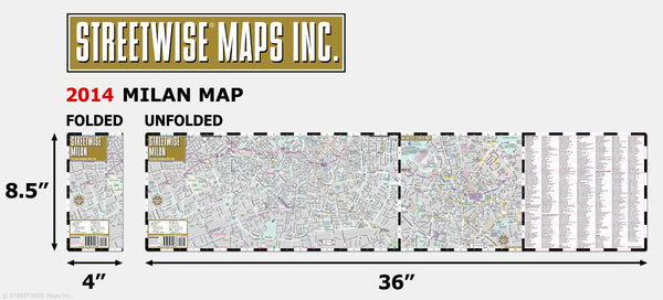 Streetwise Milan Map - Laminated City Center Street Map of Milan, Italy - Folding pocket size travel map with metro map - Wide World Maps & MORE! - Book - Brand: Streetwise Maps - Wide World Maps & MORE!