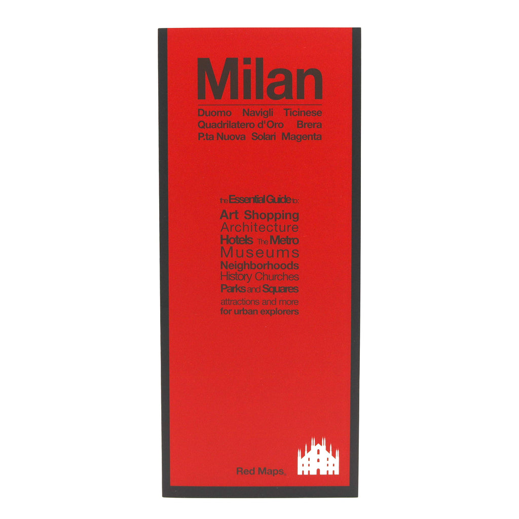 Red Map Milan City Travel Guide Red Maps - Wide World Maps & MORE!