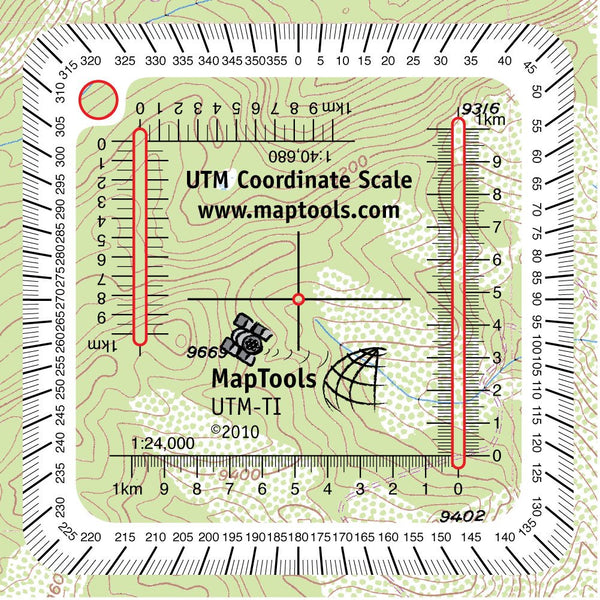 UTM Ruler For trails illustrated Maps - Wide World Maps & MORE! - Office Product - MapTools - Wide World Maps & MORE!