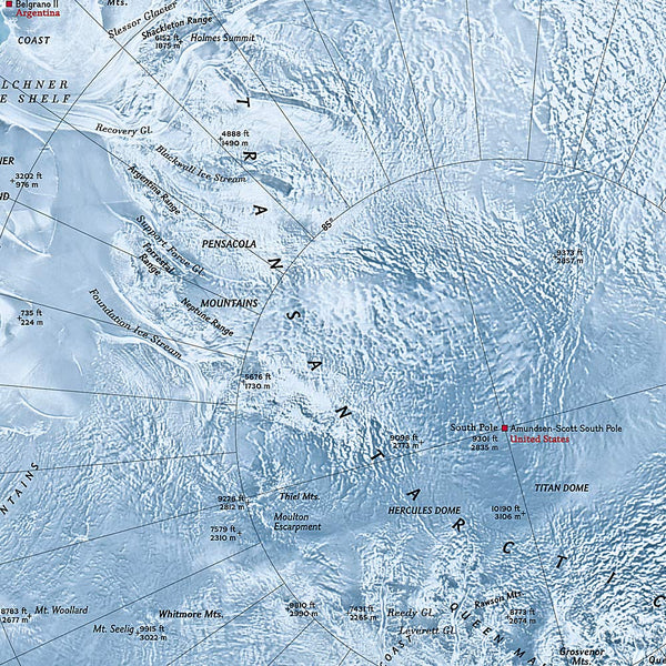 Antarctica Satellite [Tubed] (National Geographic Reference Map) - Wide World Maps & MORE!