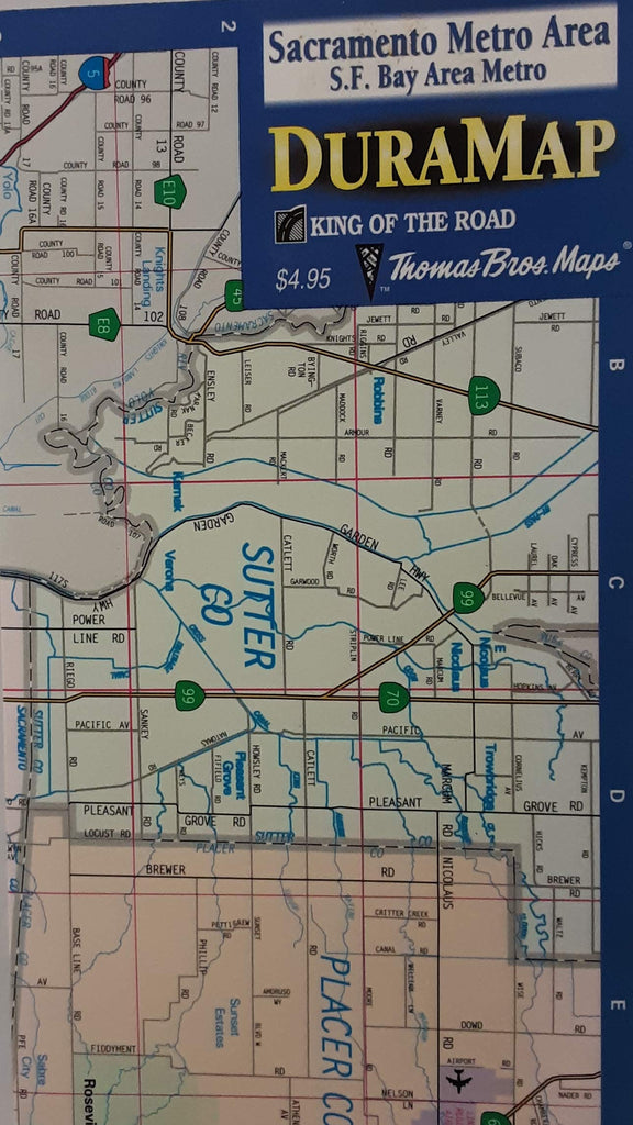 S.F. Bay Area metro, Sacramento metro area DuraMap - Wide World Maps & MORE!