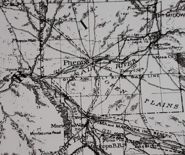 Official Map of the Territory of Arizona 1880 Enlarged Dry Erase Ready-to-Hang - Wide World Maps & MORE! - Map - Wide World Maps & MORE! - Wide World Maps & MORE!