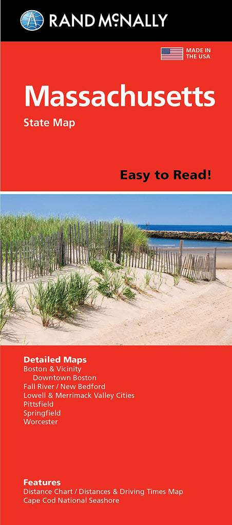 Rand McNally Easy To Read Folded Map: Massachusetts State Map [Map] Rand McNally - Wide World Maps & MORE!