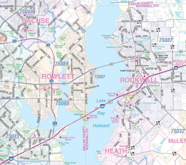 Dallas - Fort Worth Metroplex Detailed Region Wall Map w/Zip Codes *Laminated* LARGE 48"x64" - Wide World Maps & MORE! - Book - Wide World Maps & MORE! - Wide World Maps & MORE!