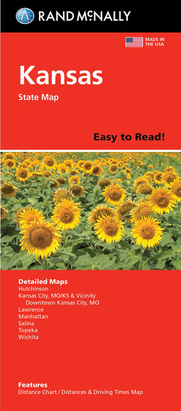 Rand McNally Easy To Read Folded Map: Kansas State Map Rand McNally - Wide World Maps & MORE!