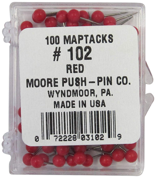 Moore Push-Pin Map Tacks - Wide World Maps & MORE! - Art and Craft Supply - Moore Push-Pin - Wide World Maps & MORE!