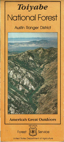 Toiyabe National Forest (Austin Ranger District), Nevada : forest visitor/travel map, 1987 (SuDoc A 13.28:T 57/19/990) - Wide World Maps & MORE! - Map - United States Department of Agriculture - Wide World Maps & MORE!